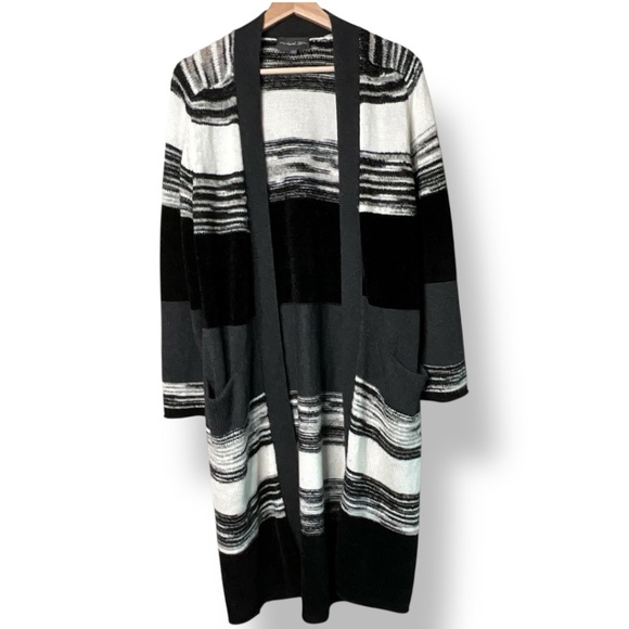 ANTHROPOLOGIE MICHAEL STARS Mixed Media Duster Cardigan w/ Wool & Cashmere Sz S - Picture 3 of 10